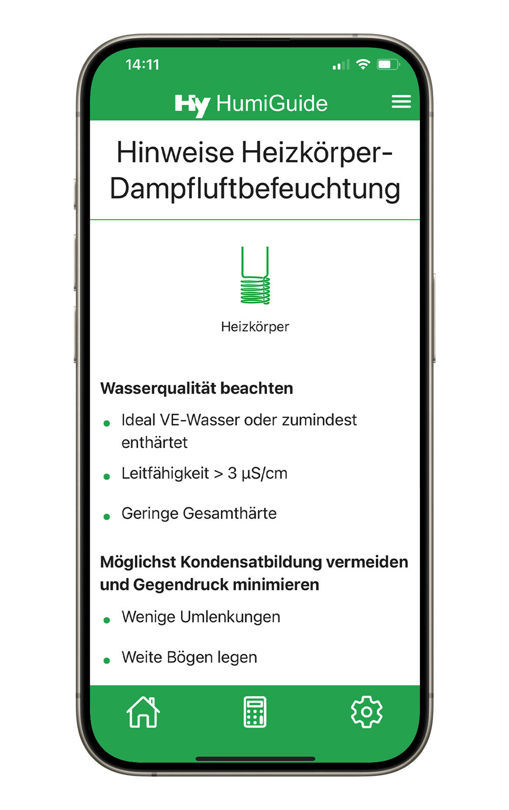 Nützliche Hinweise und Informationen zur Planung von Luftbefeuchtung mit der HumiGuide Planer App